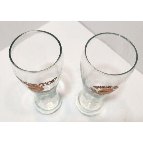 Shock Top Brewing Company Pilsner Glasses 16 Oz Set Of 2 Different Logos - Picture 3 of 9